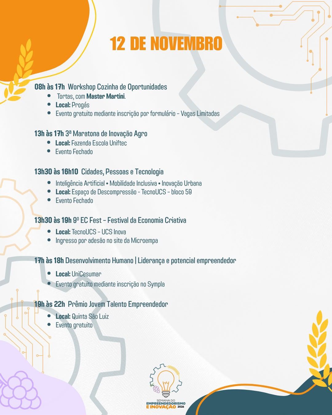 Semana do Empreendedorismo e Inovação 2026!